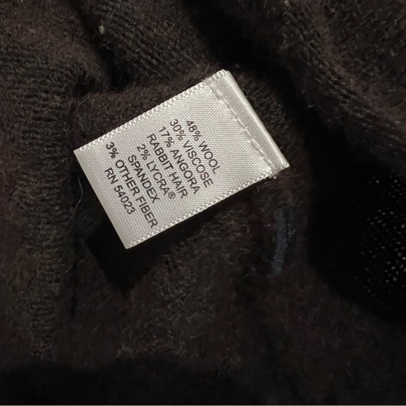 Banana Republic dark brown deep v-neck wool blend sweater - small - Picture 4 of 4